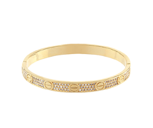 Nail Head & Pave Bangle