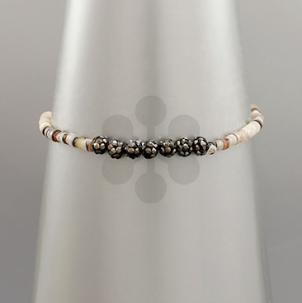 Mini Hematite ball & Bead Bracelet