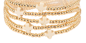 Cross Bead Stackable Bracelets