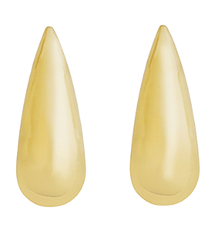 Organic Teardrop Earrings- Gold