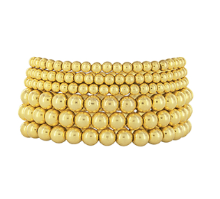 Set of Six Stretch Ball Bracelets