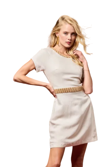 Cassie mini Dress- Oatmeal