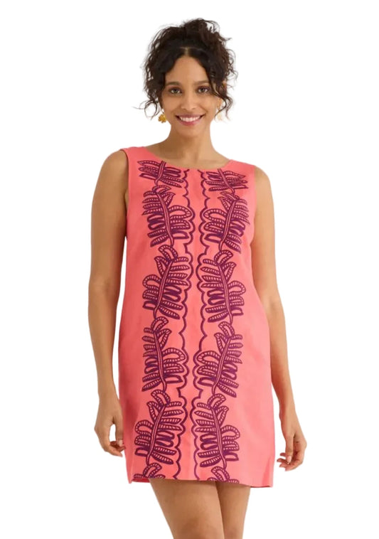 Rowan Shift Dress- Coral