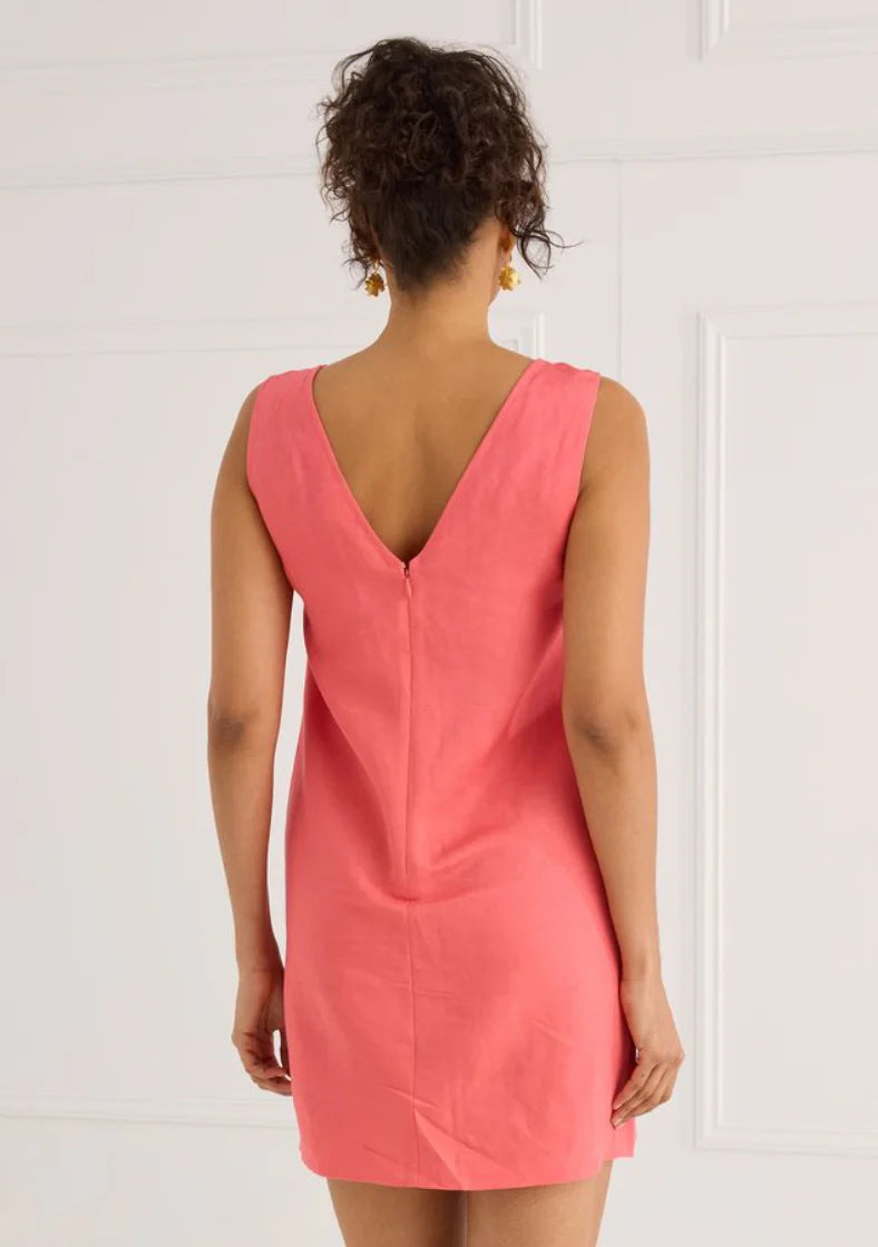 Rowan Shift Dress- Coral