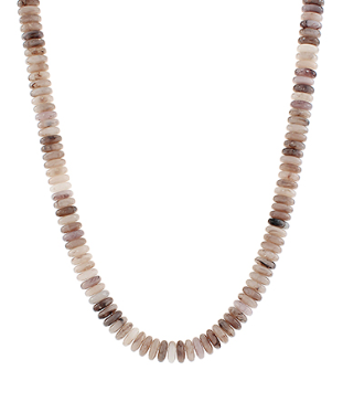 Wide Disk Marble Bead Necklace