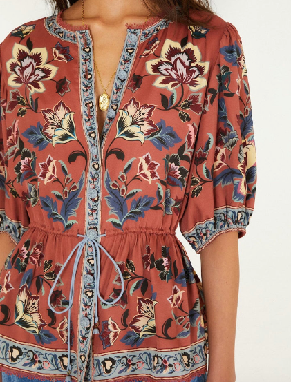 Floral Beauty Blouse- Blush