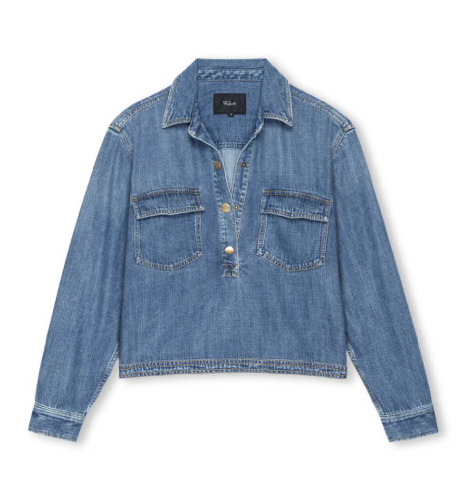 Ports Denim Shirt- Antique Blue