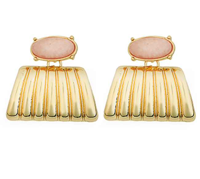 Trapezoid Stone Earring