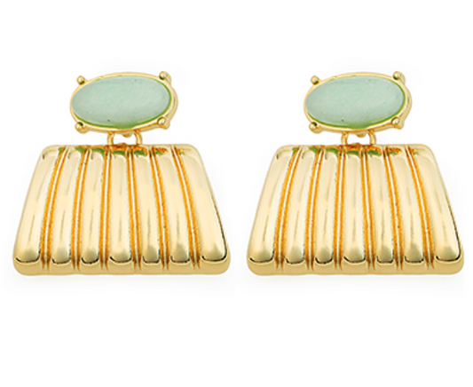 Trapezoid Stone Earring