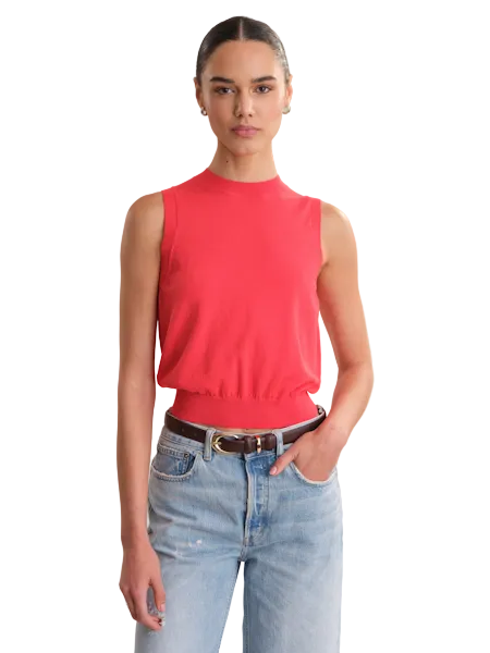 Talia Sweater Shell- Hibiscus