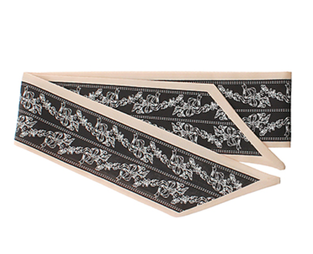 Flower Narrow Scarf Necklace