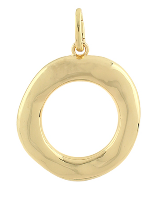 Organic Round Metal Pendant