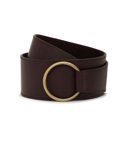 Leather Link Belt- Rich Soil