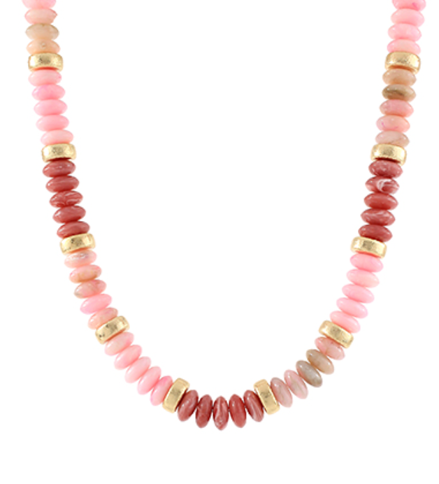 Rondelle & Metal Beads Necklace