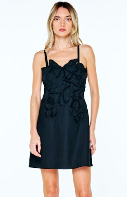 Lucielle 3D Mini Dress- Black