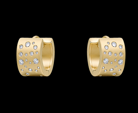Matte Huggie Hoop- Gold