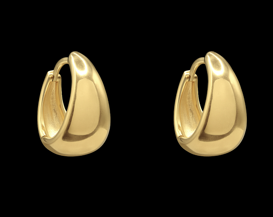 Pear shaped shinny huggies- Gold