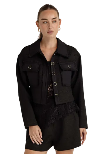 Otis Tweed Jacket- Black