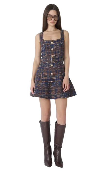 Carlotta Boucle Dress- Navy