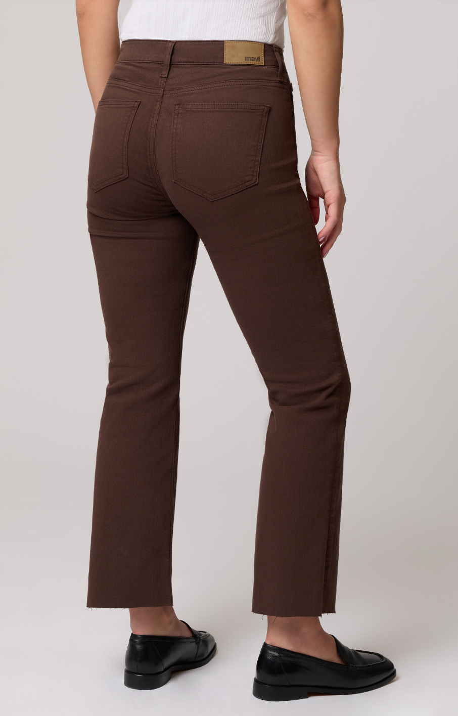 Anika Crop Boot Cut Jean- Deep Brown