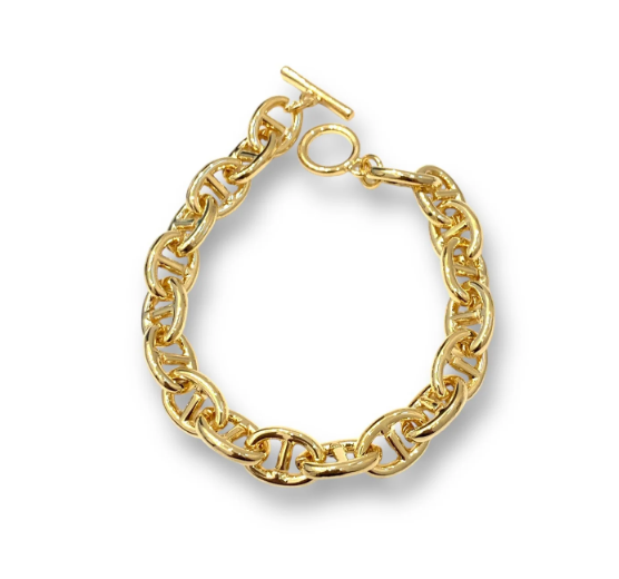 Maeve chunky mariner link bracelet- Gold