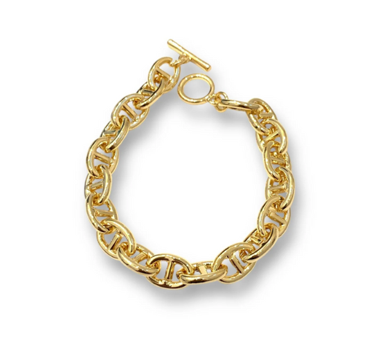 Maeve chunky mariner link bracelet- Gold