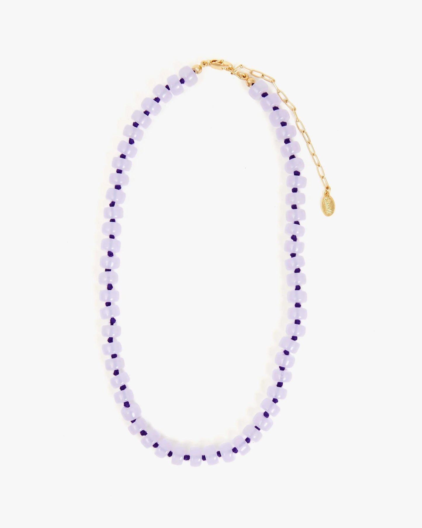 Stone Slice Necklace- Lavender