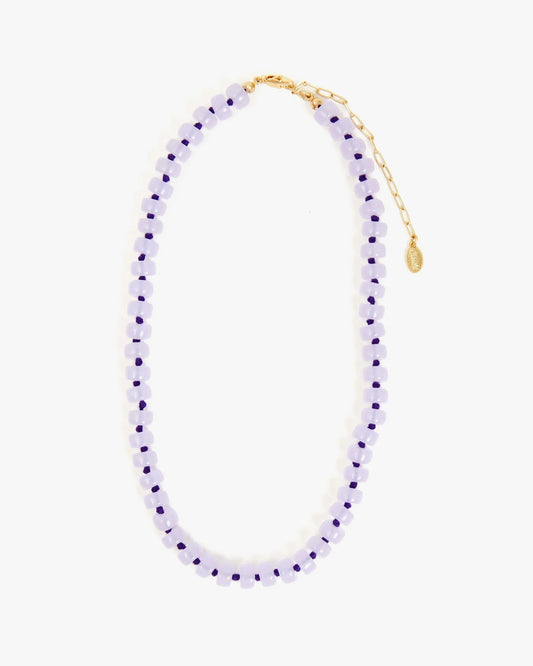 Stone Slice Necklace- Lavender