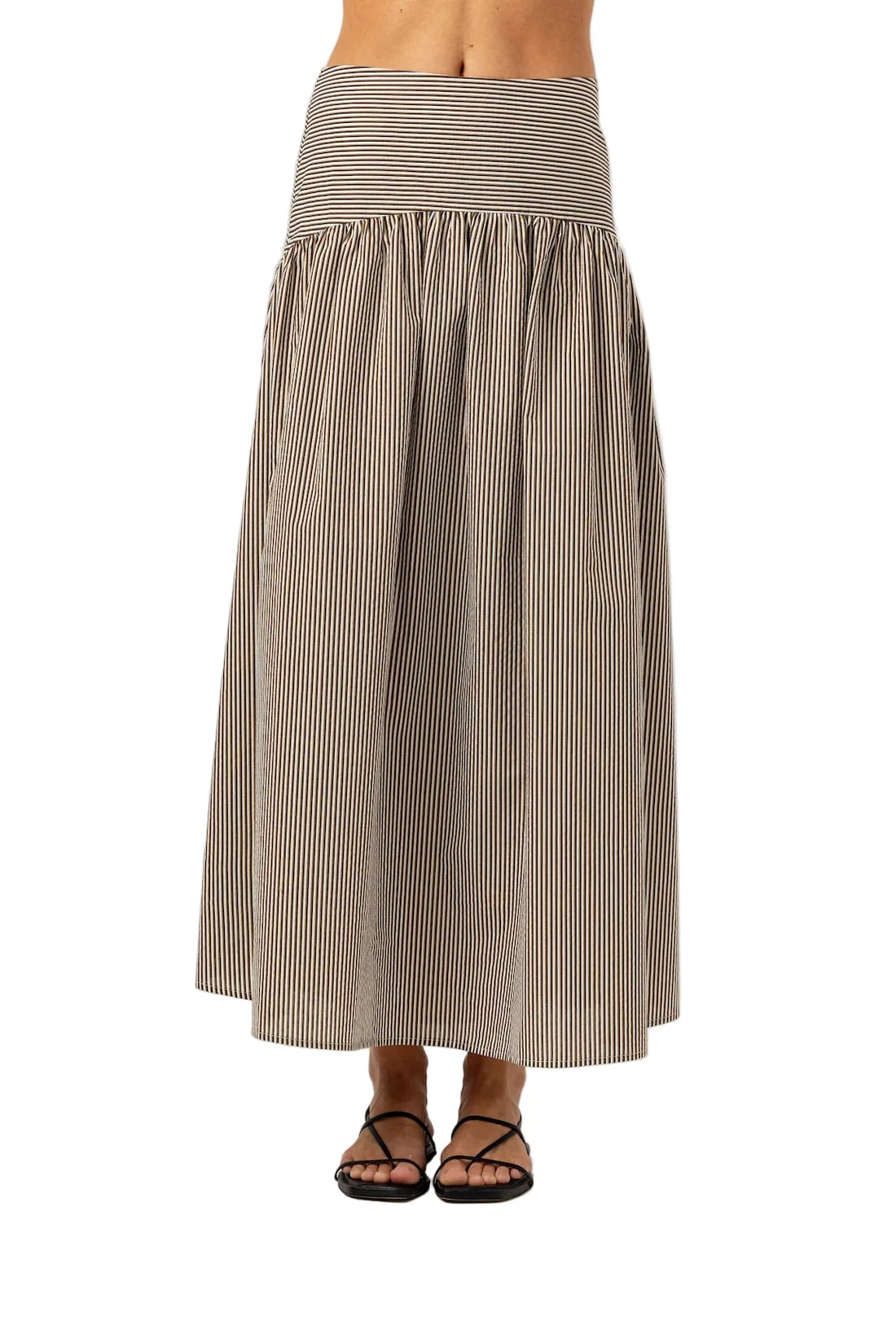 Stripe Celeste Skirt- Umber Lurex
