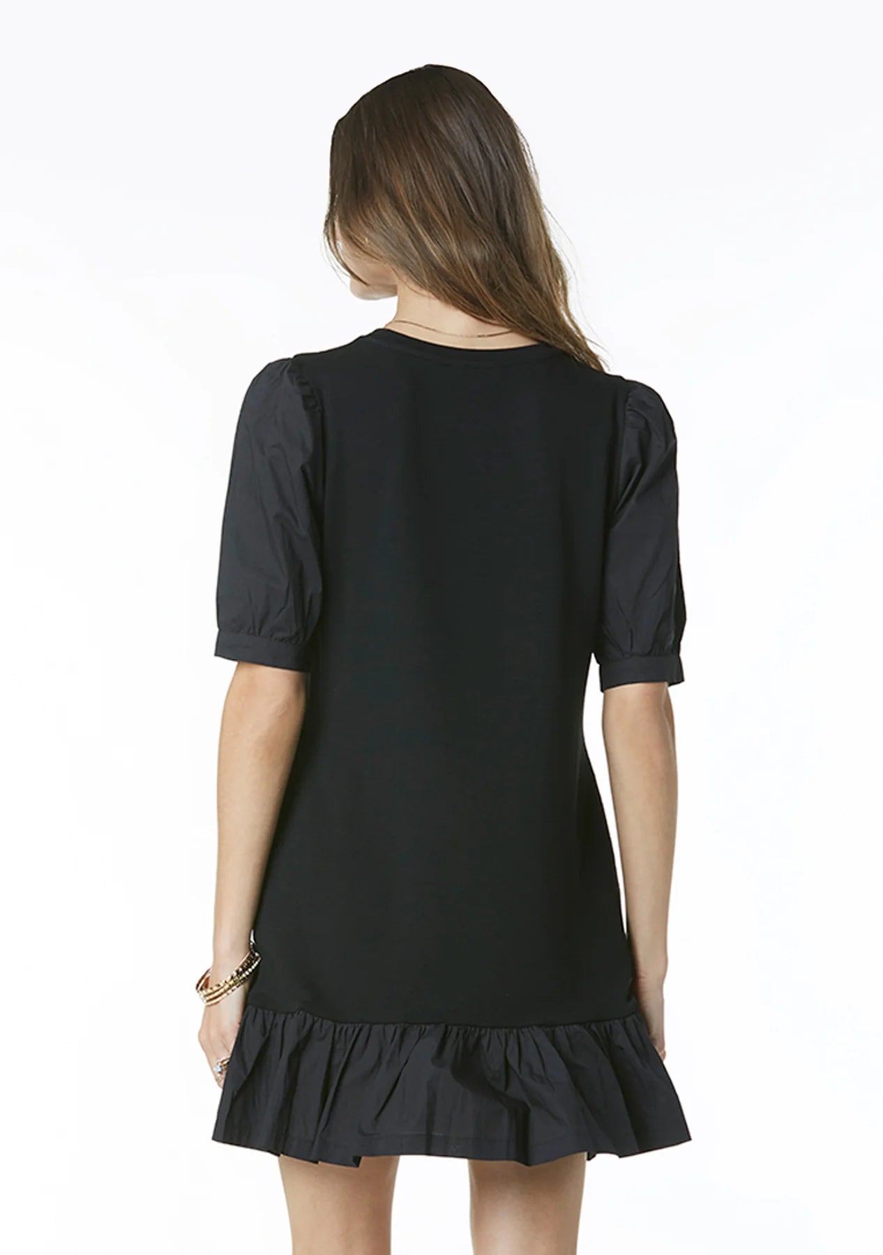 Tenley Short Sleeve Dress- Black