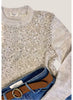 Thea Crochet Sweater- Natural