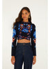 Bow Garden Knit Top- Blue
