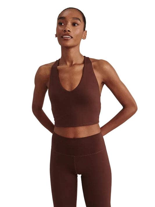 Always Burke Crop Tank- Deep Mahogany
