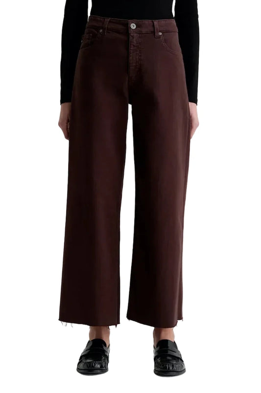 Saige Wide Leg Crop Jean- Sulfer Burnt Ember