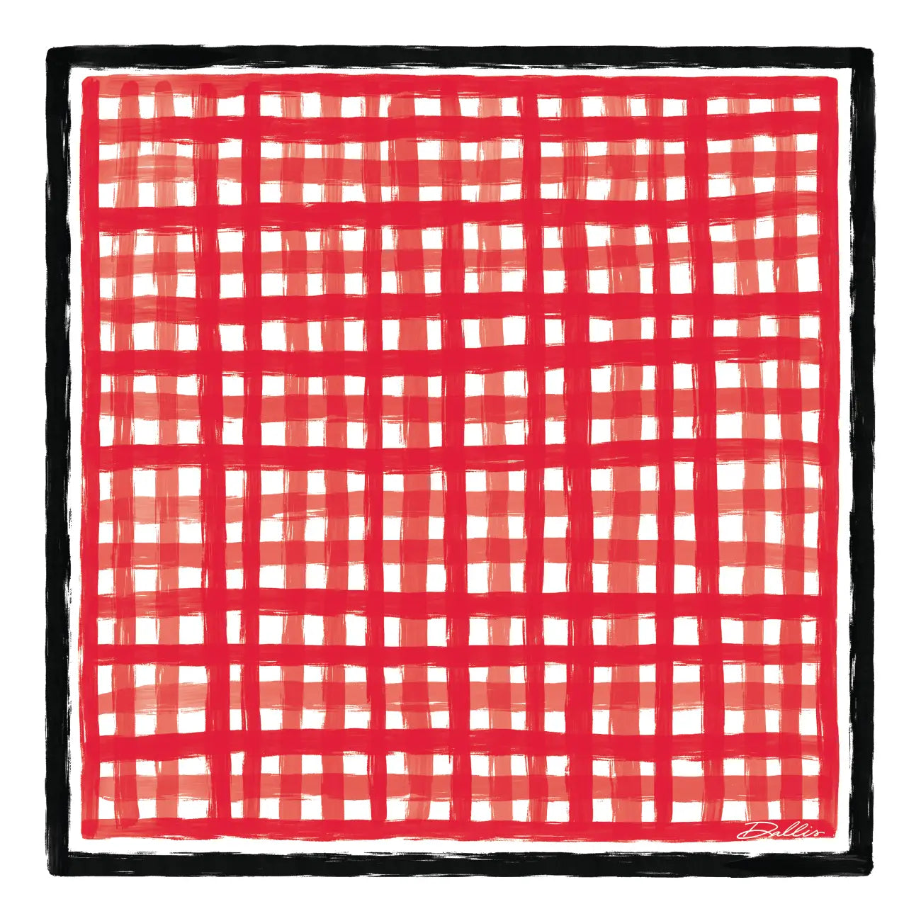 Tailgate Check Scarf- Red/Black