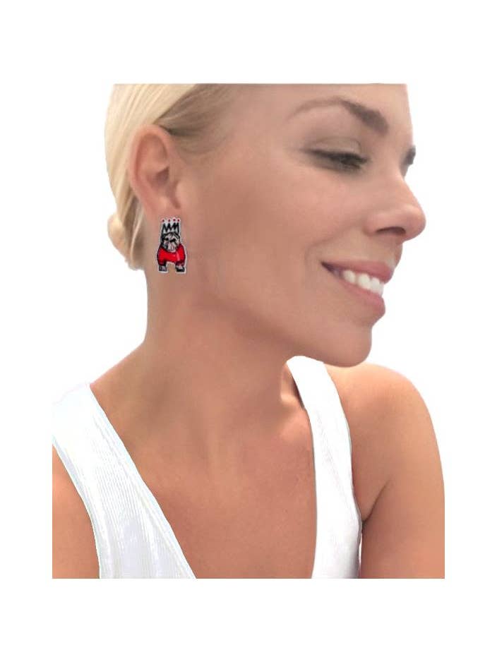 Bulldawg Acrylic Earrings