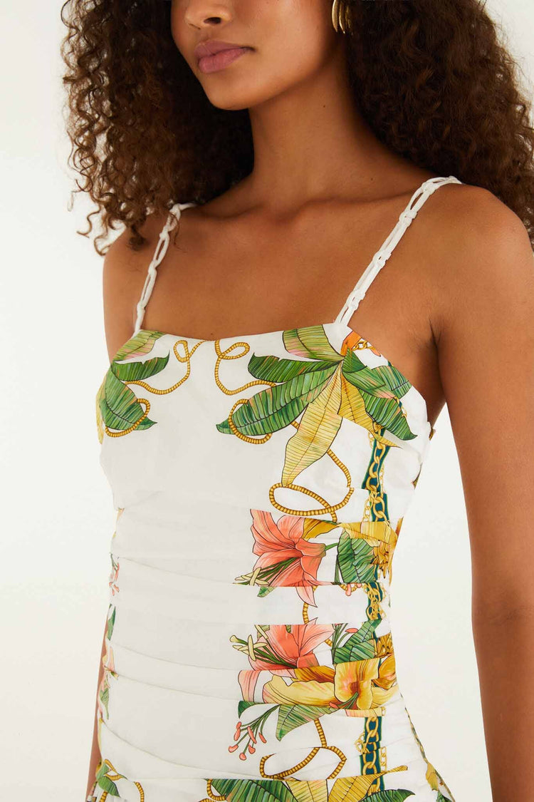 Tropical Royal Midi Dress
