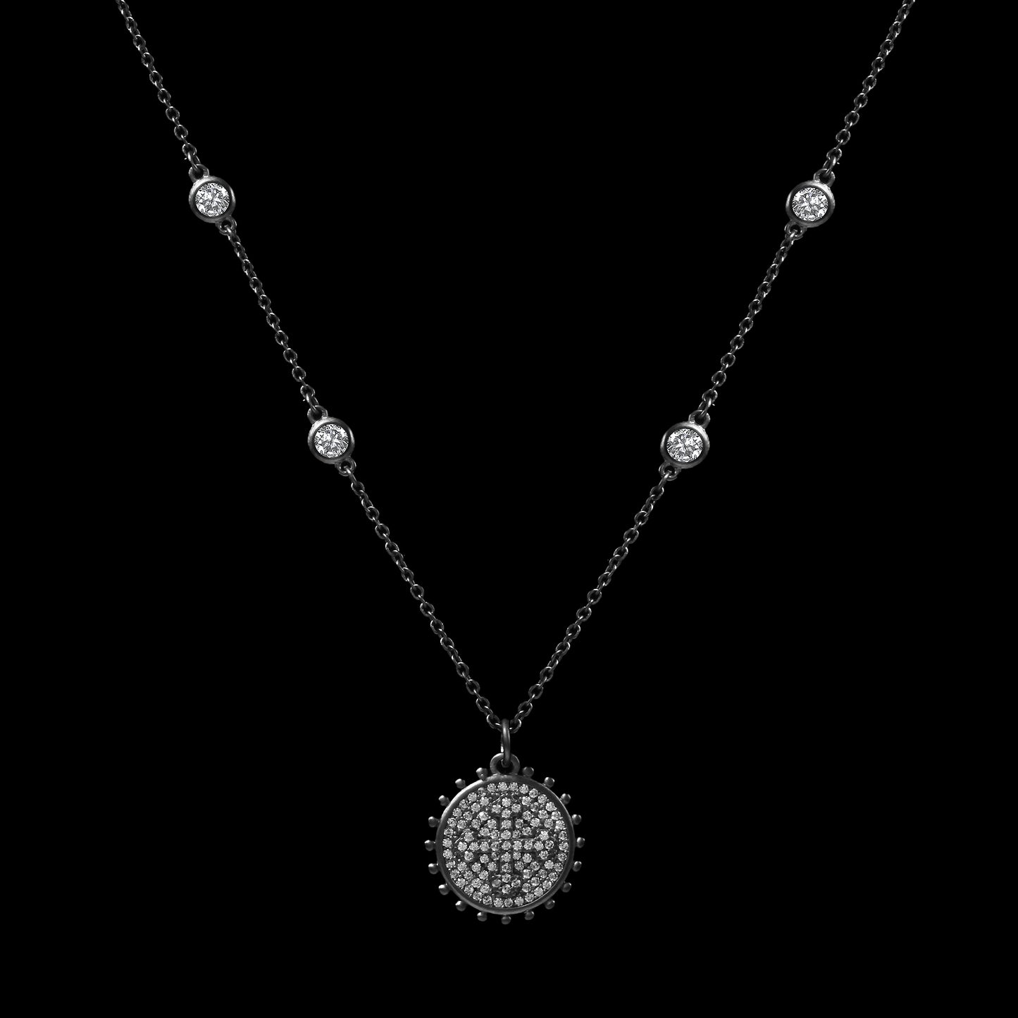 16" Pave Cross Necklace