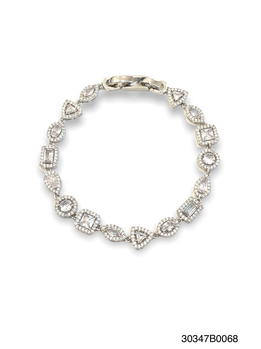 Sophia eternity CZ bracelet- White Gold