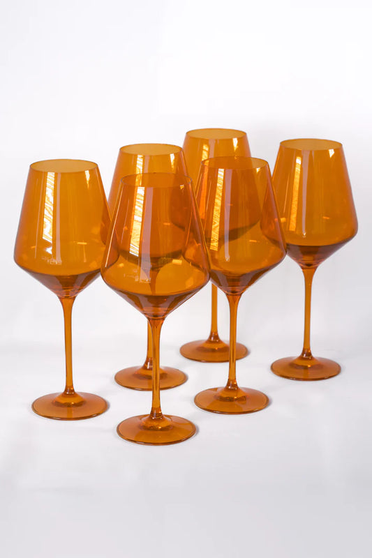 Estelle Colored Stemware-  Butterscotch (SET OF 6)