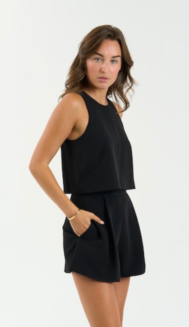 Rae Crop Top- Black