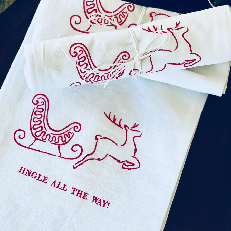 Jingle All The Way Tea Towel