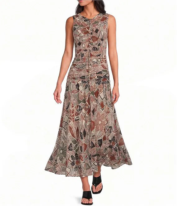 Rustic Flowers Maxi Dress