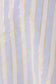Blue Lurex Stripes Ruched Cotton Maxi Dress