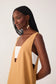 Summer Bicolor Cut-out Linen Maxi Dress