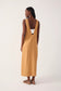 Summer Bicolor Cut-out Linen Maxi Dress