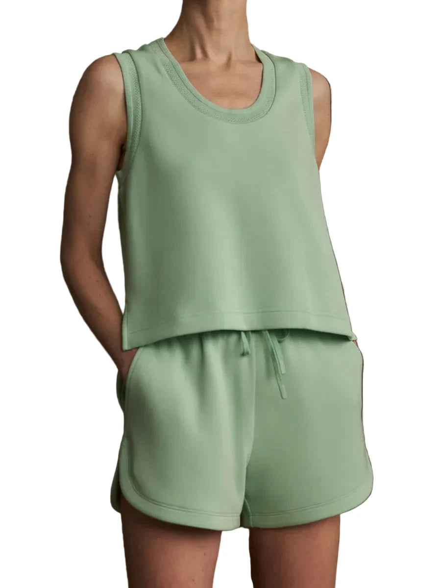Cambrie Scoop Neck Tank- Sage Mint