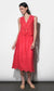 Effie Linen Eyelet Vest Top- Red