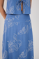 Calla Embroidered Maxi Skirt- Blue