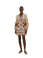Marys Tiles Mini Dress- Off white